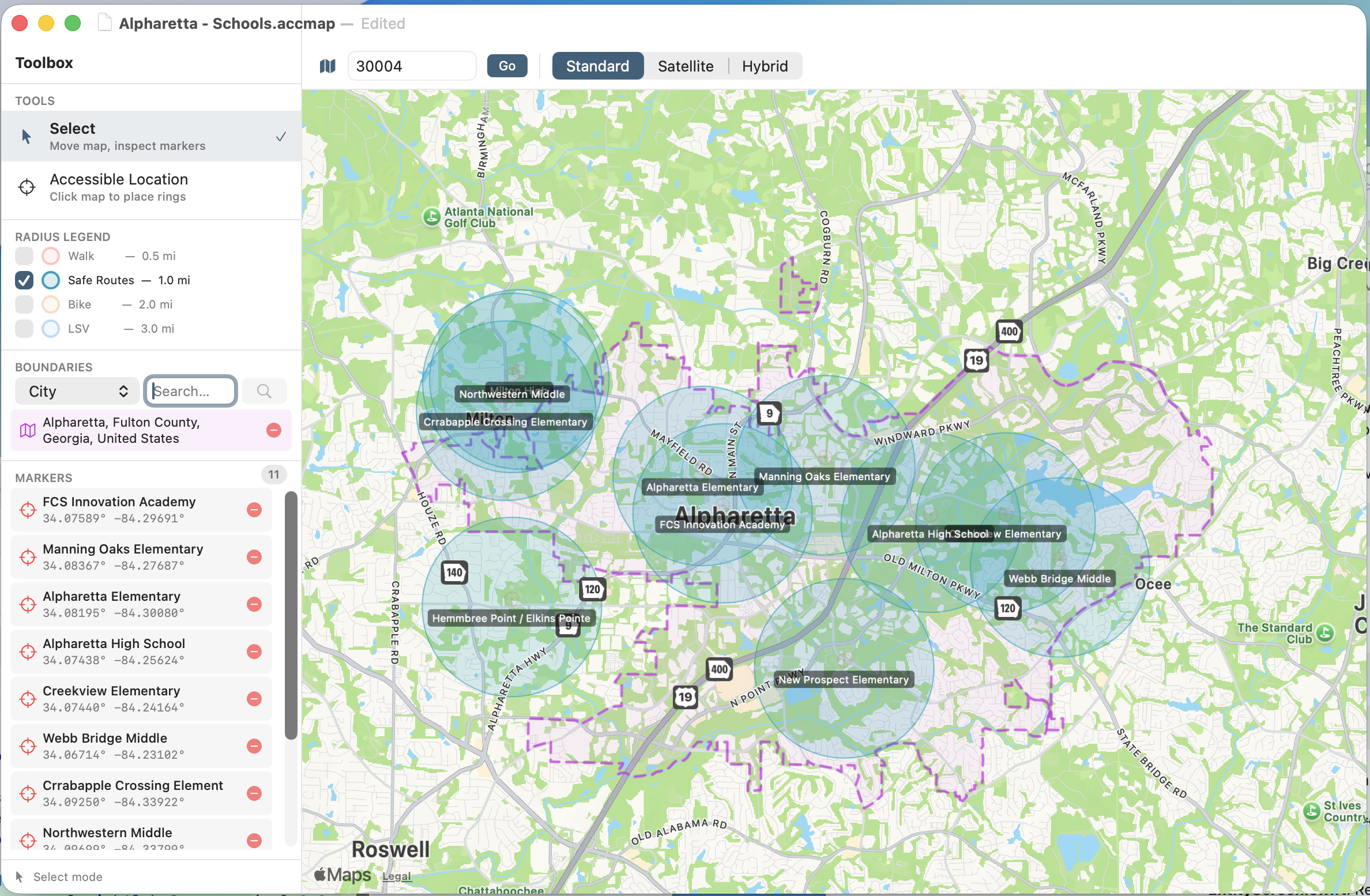 AccessibilityMapper Screenshot