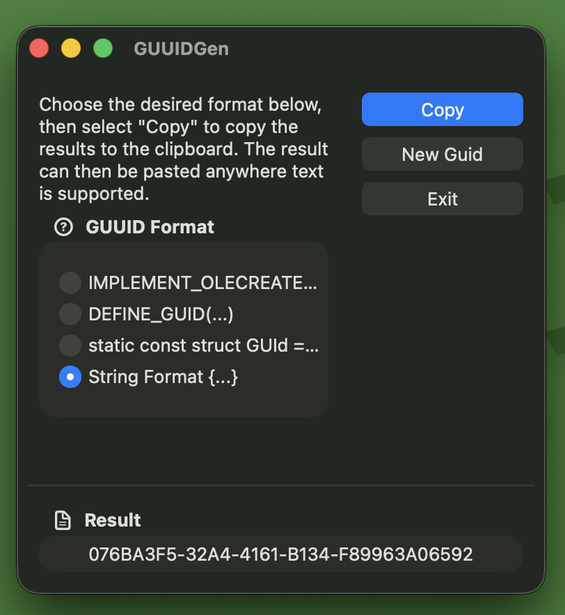 GUUIDGen Screenshot GUUIDGen Screenshot